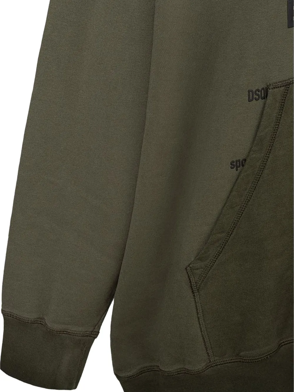 DSQUARED2 graphic-print oversized sweatshirt Groen