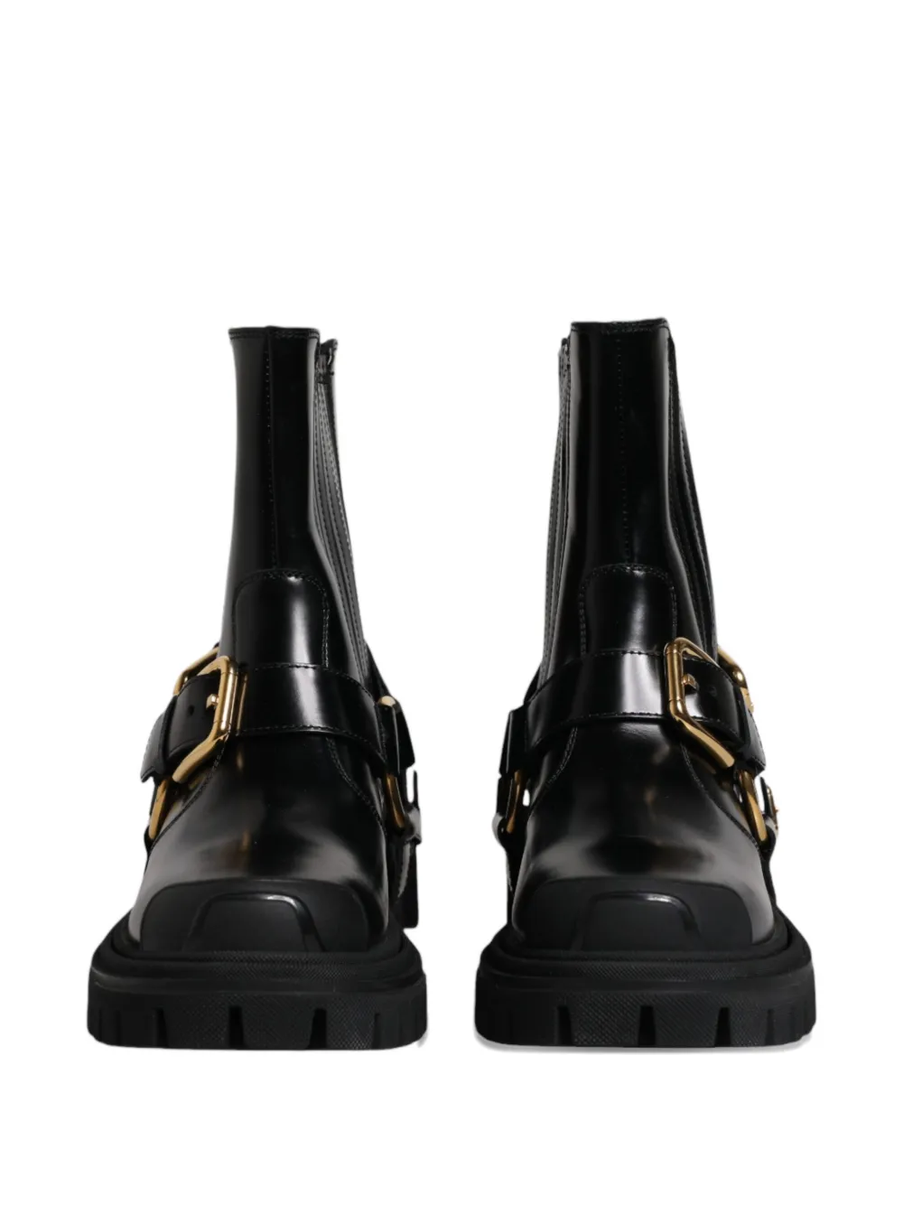Dolce & Gabbana buckle-detail trekking ankle boots Zwart