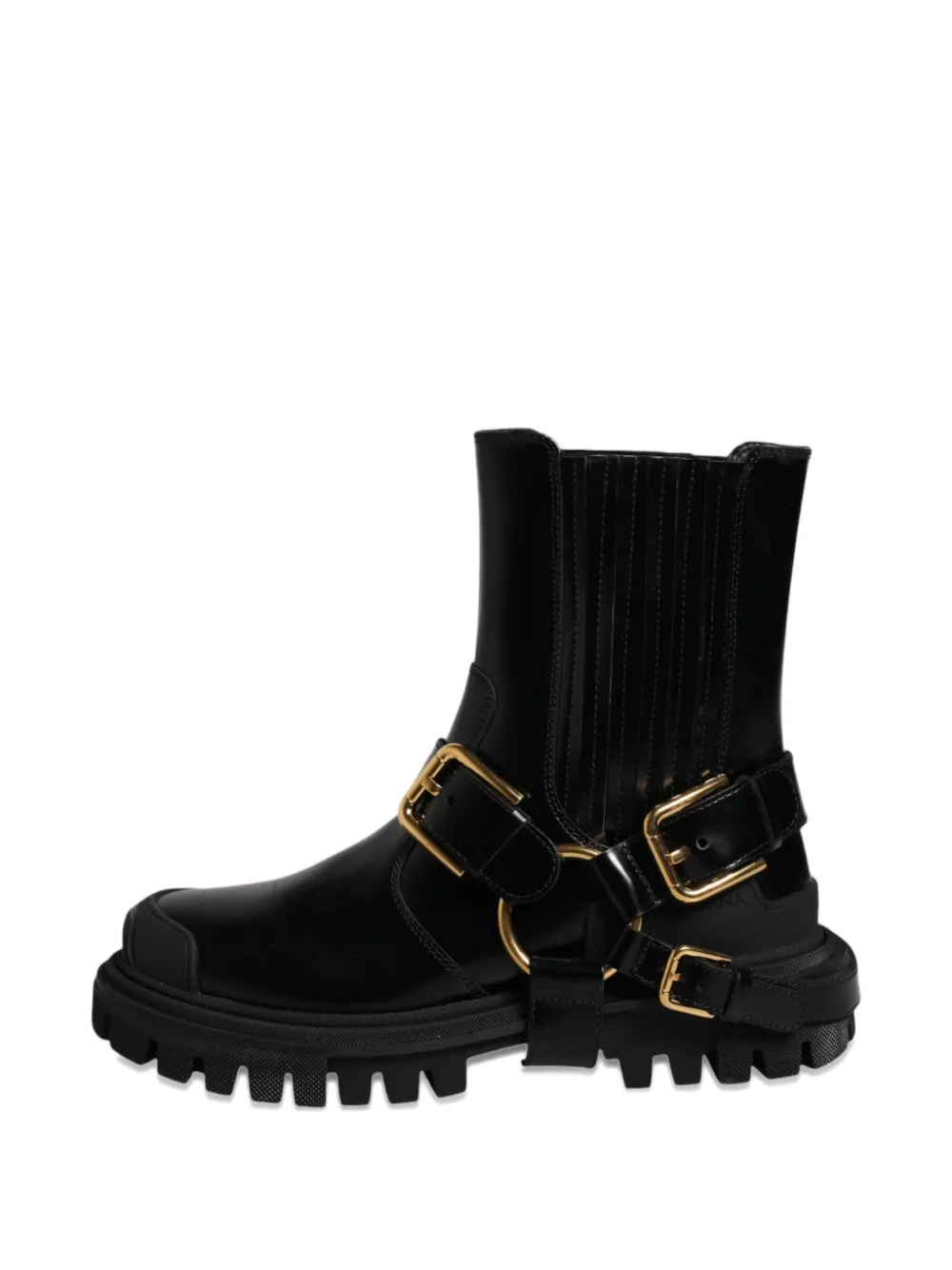 Dolce & Gabbana buckle-detail trekking ankle boots Zwart