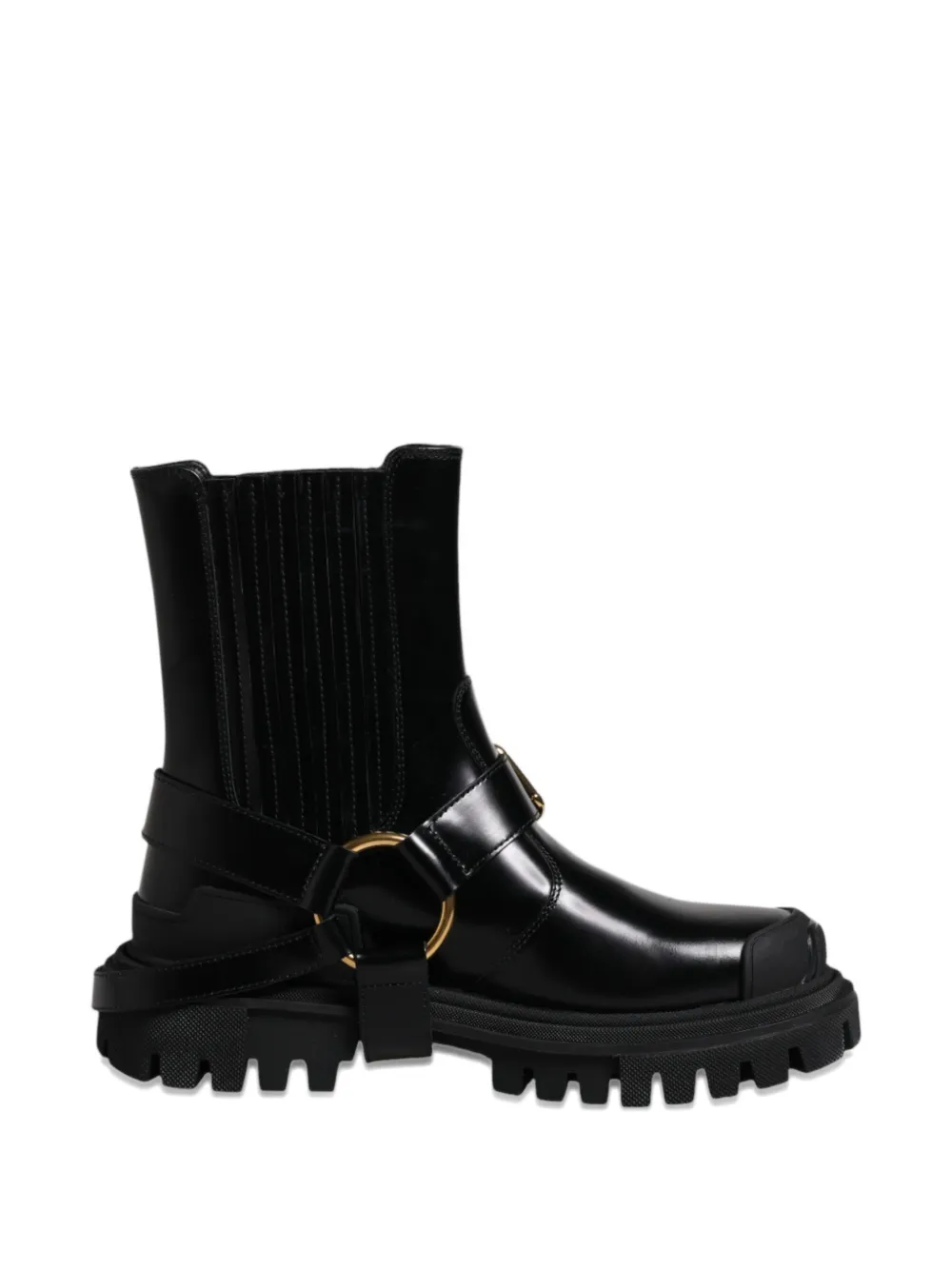 Dolce & Gabbana buckle-detail trekking ankle boots Zwart