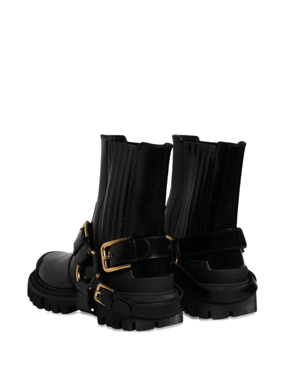 Dolce & Gabbana buckle-detail trekking ankle boots Zwart