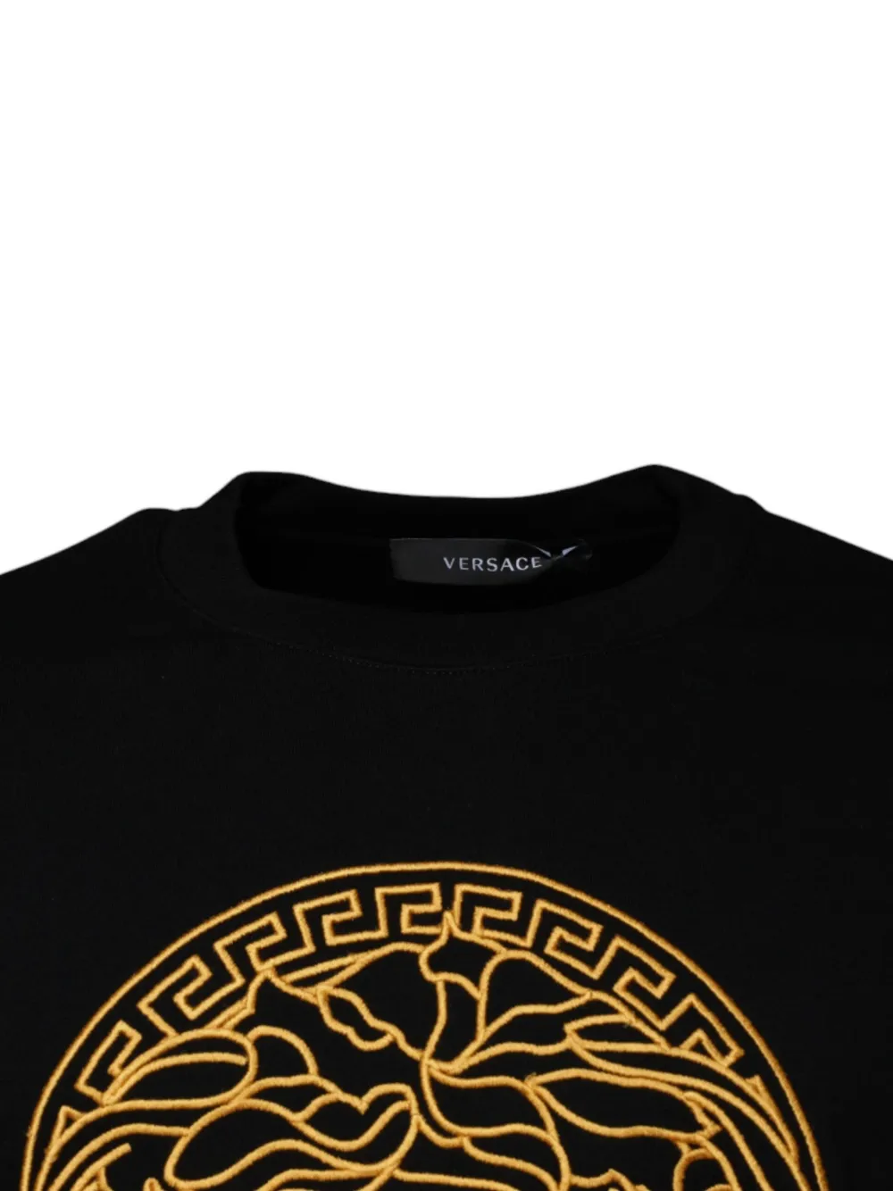 Versace Sweater met geborduurd Medusa logo Zwart
