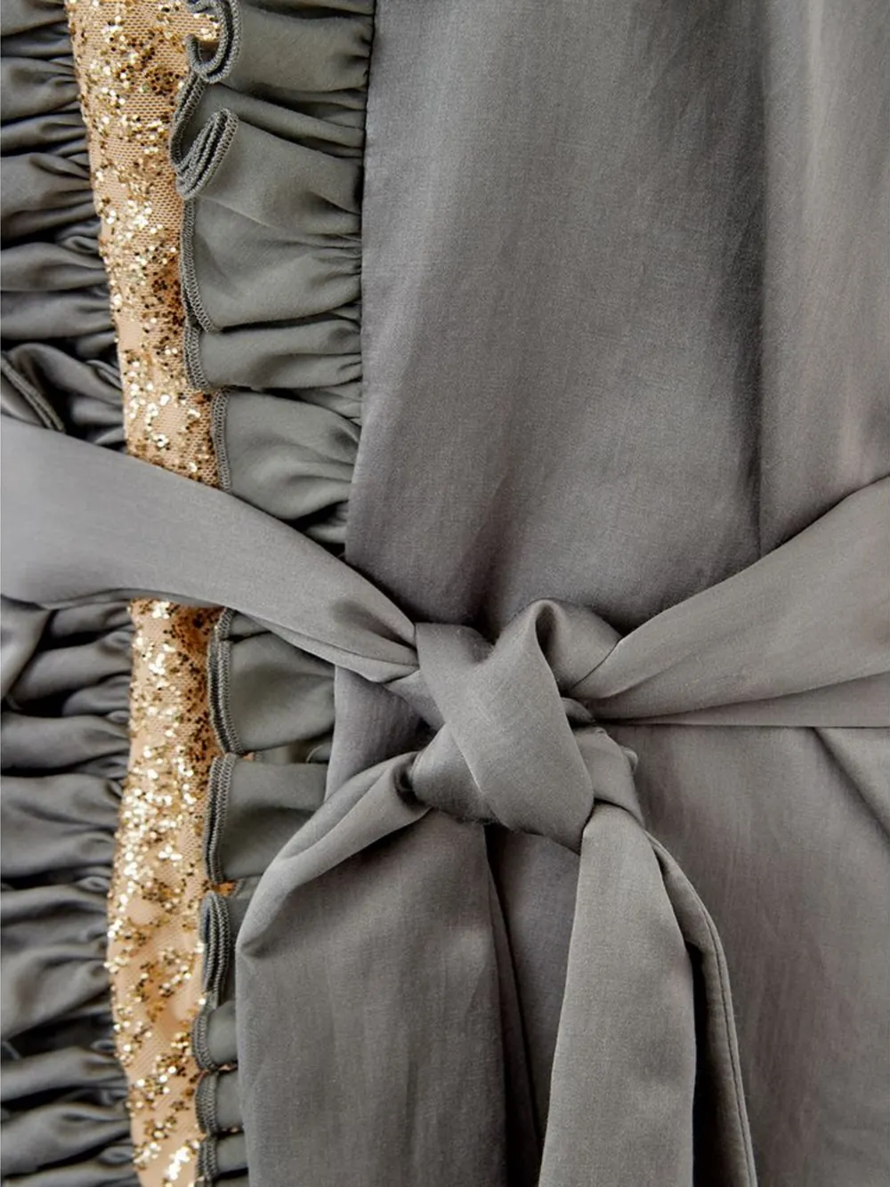 Lardini Ruffled Blouse in Grey, view 3