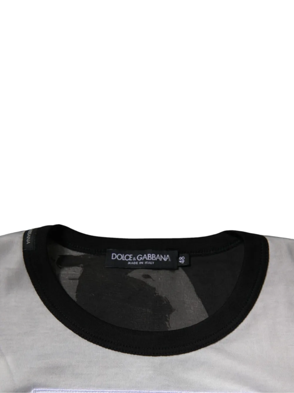 Dolce & Gabbana logo-patch camouflage-print T-shirt Wit