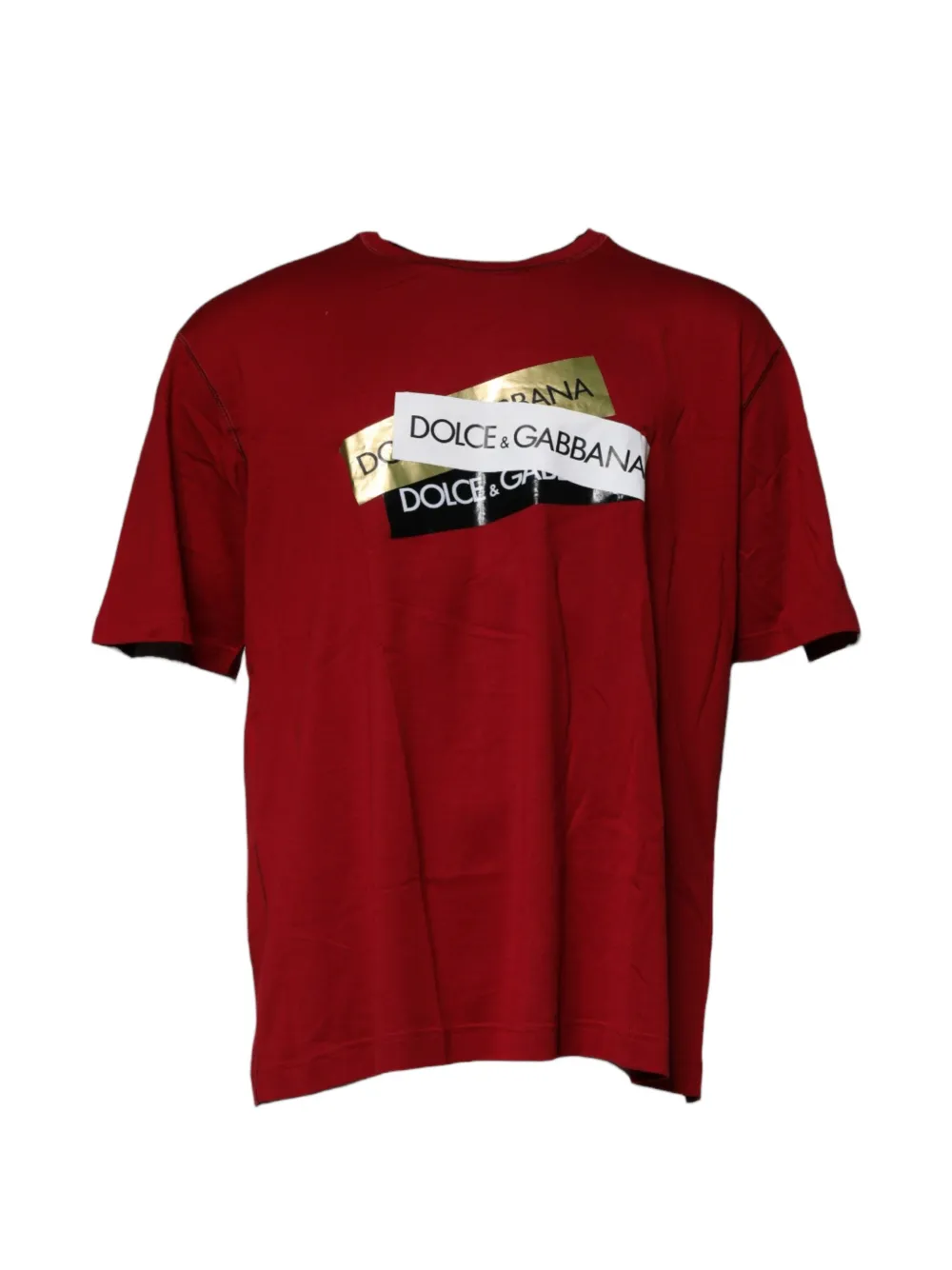 Dolce & Gabbana T-Shirt mit Logo-Print - Rot