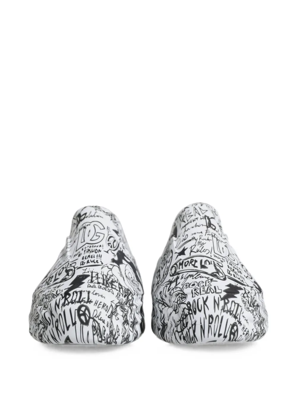 Dolce & Gabbana Daymaster sneakers met graffiti-print Wit