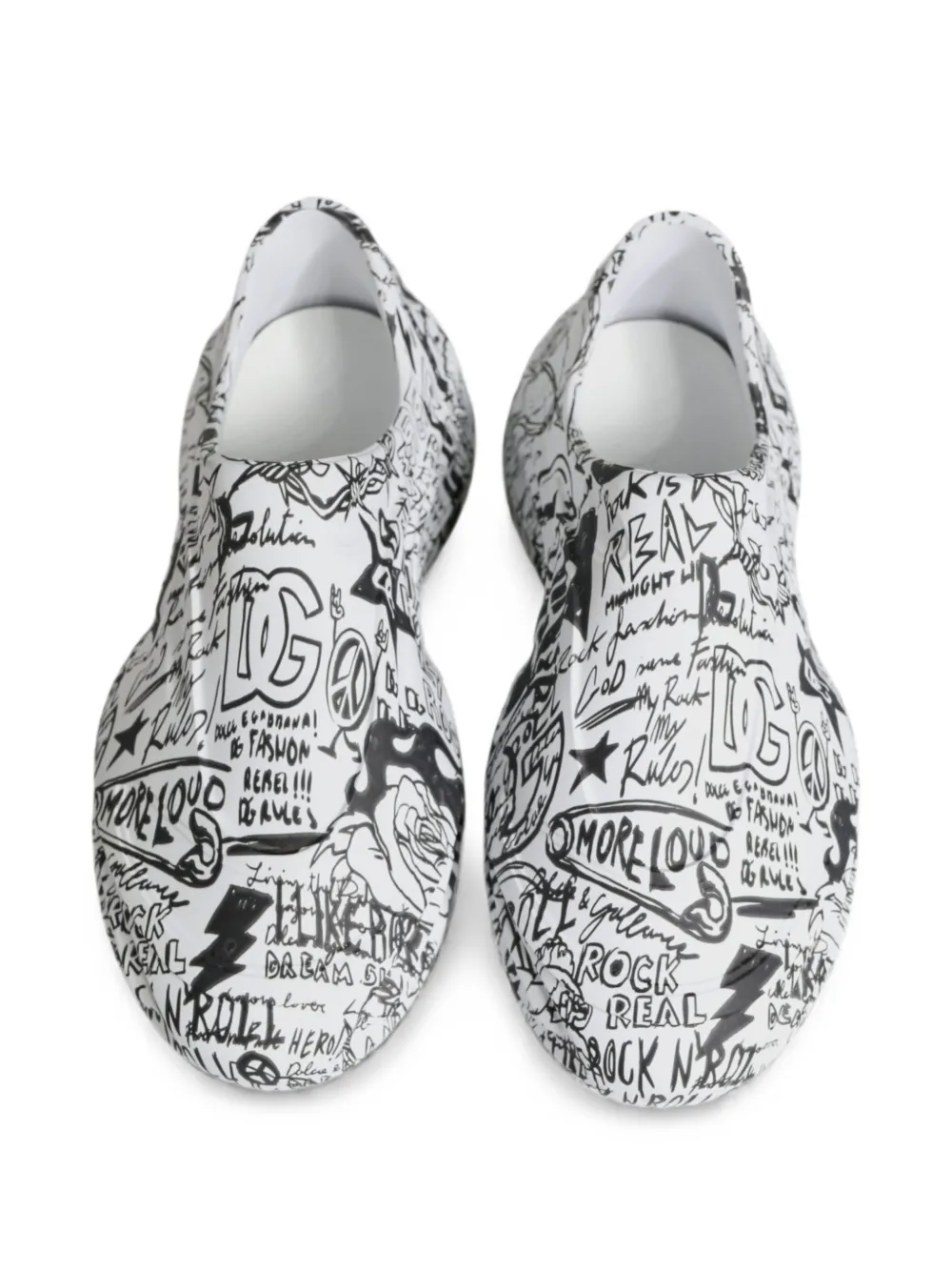Dolce & Gabbana Daymaster sneakers met graffiti-print Wit