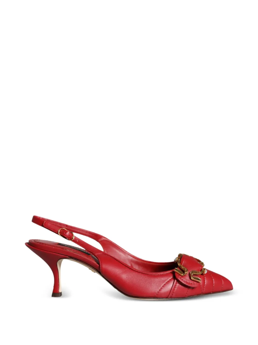 Dolce & Gabbana Devotion gewatteerde leren pumps Rood