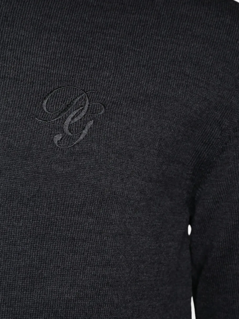 Dolce & Gabbana Trui met geborduurd DG logo Grijs
