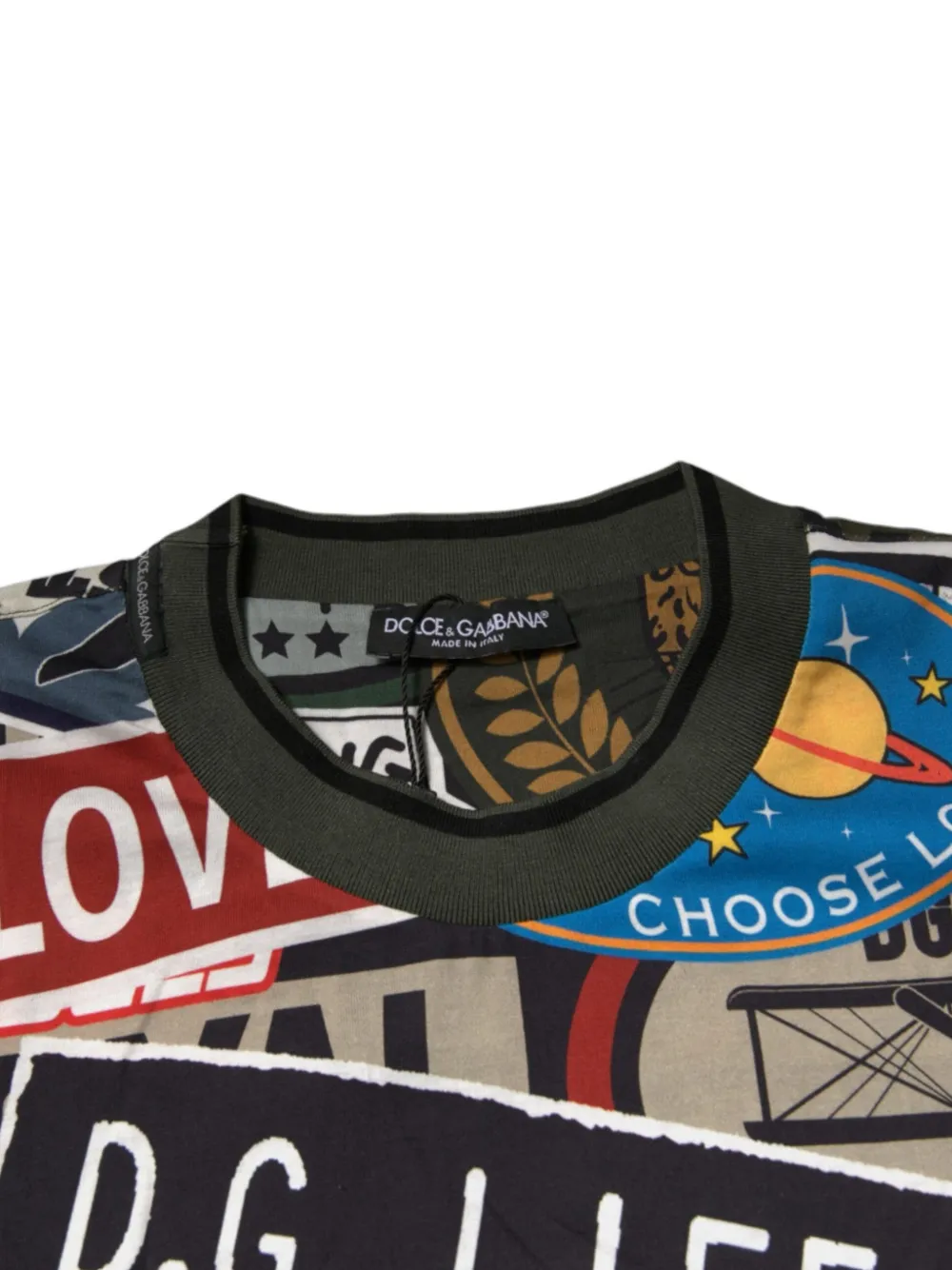 Dolce & Gabbana T-shirt met print Zwart