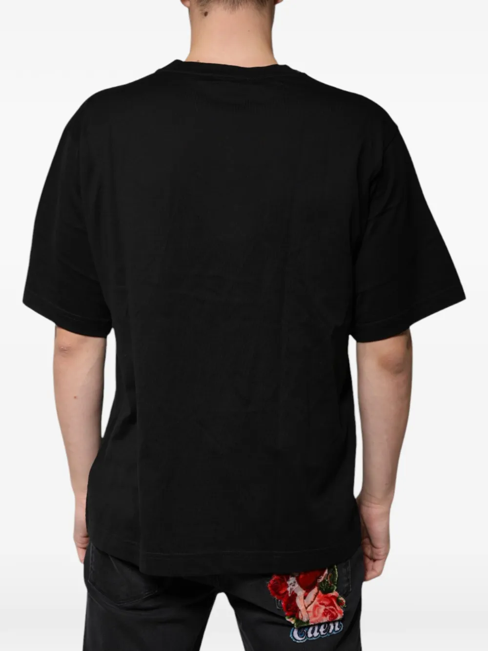 Dolce & Gabbana DG Royals T-shirt met V-hals Zwart