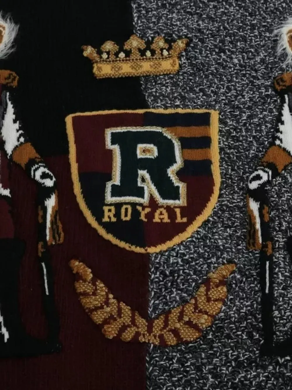 Dolce & Gabbana Royal Crest sweater met colourblocking Zwart
