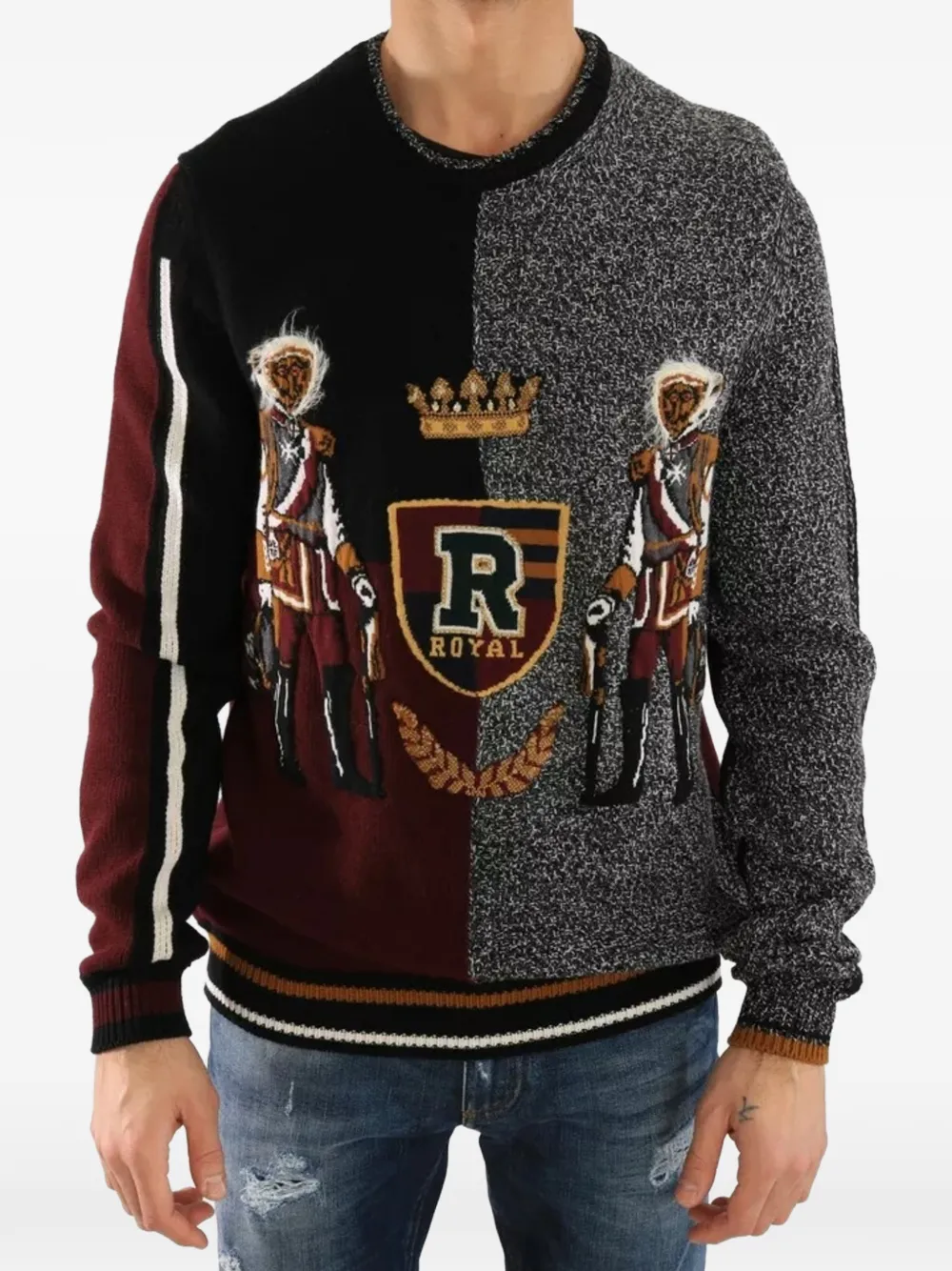 Dolce & Gabbana Felpa con design color-block - Nero