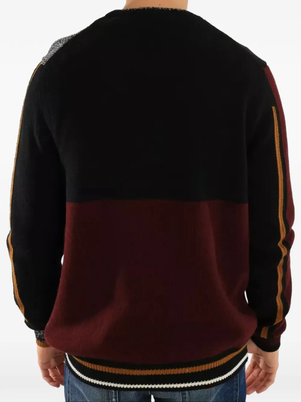 Dolce & Gabbana Royal Crest sweater met colourblocking Zwart