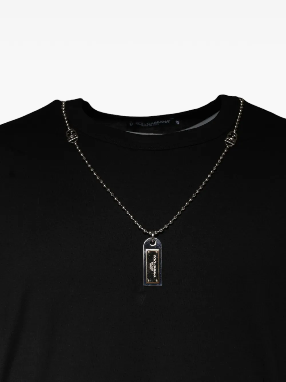 Dolce & Gabbana T-shirt met ronde hals Zwart