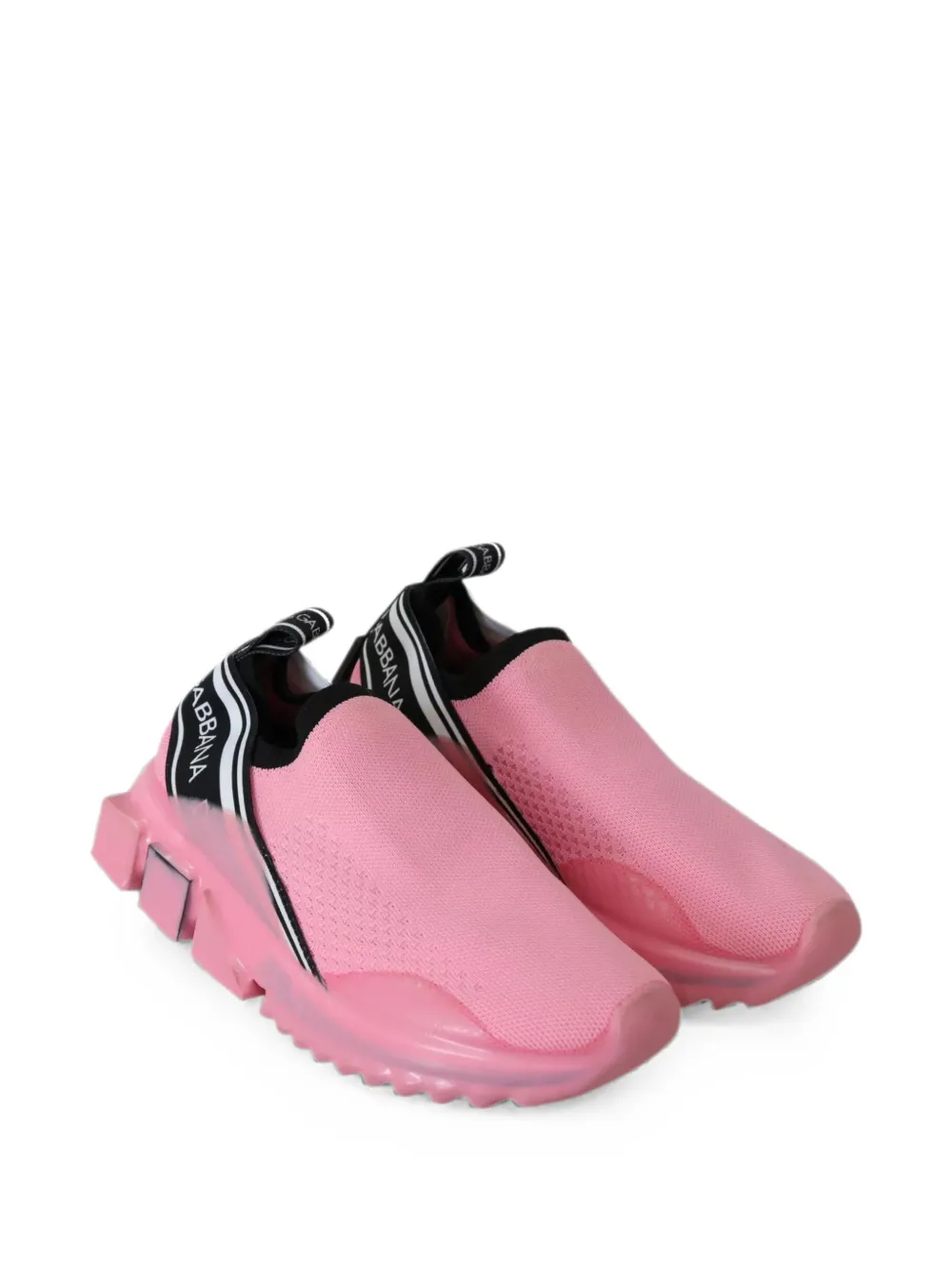 Dolce & Gabbana Sorrento gebreide slip-on sneakers Roze