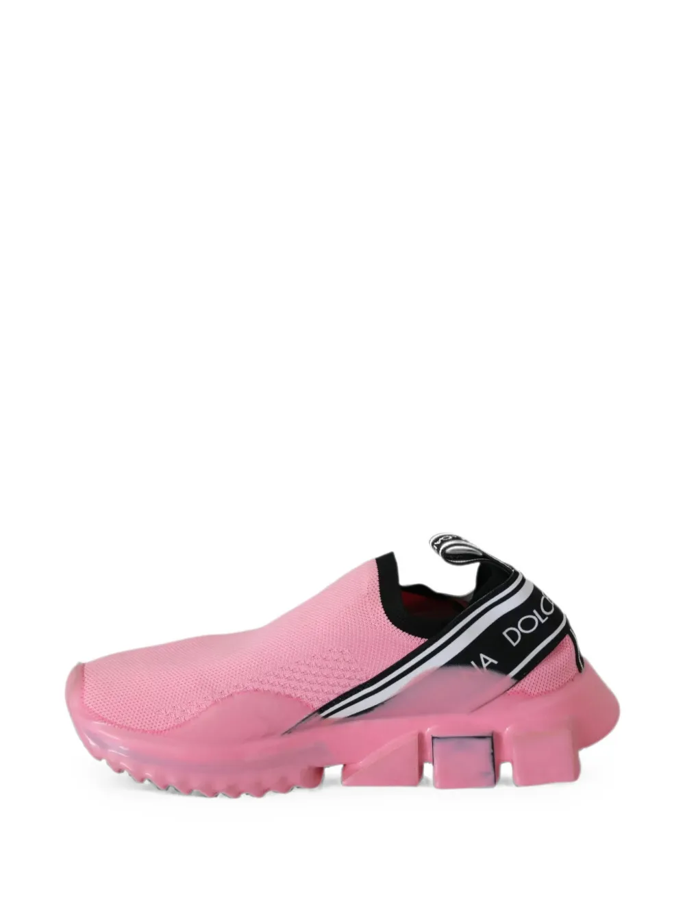 Dolce & Gabbana Sorrento gebreide slip-on sneakers Roze