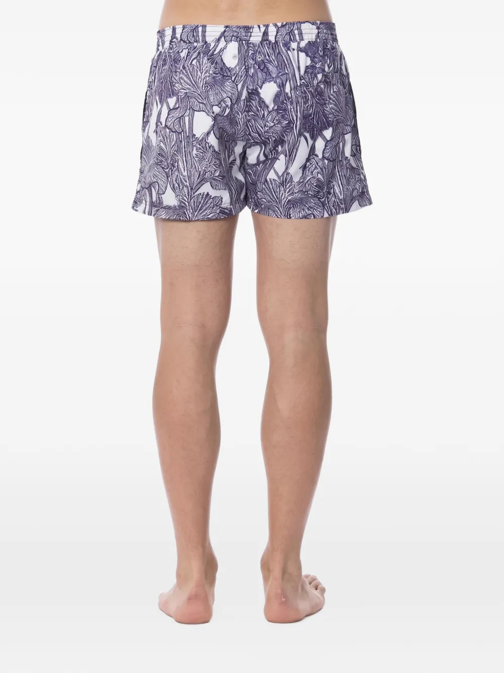 Roberto Cavalli Zwembroek met bloemenprint Blauw