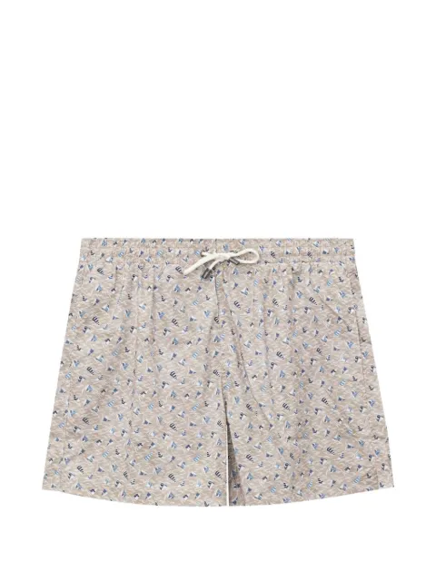 Canali sailboat-print swim trunks
