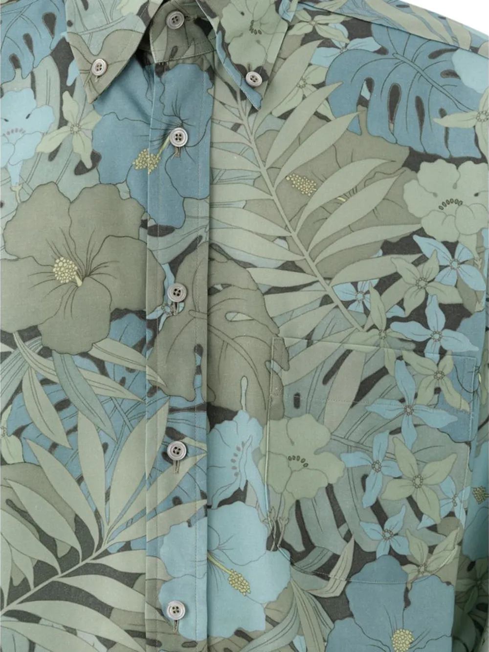 TOM FORD Overhemd met bloemenprint Blauw