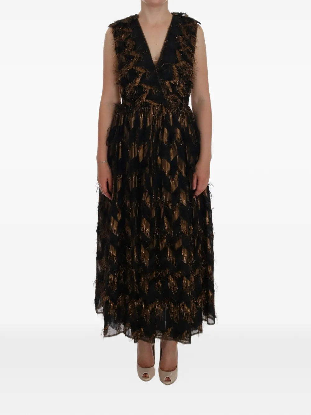 Dolce & Gabbana Abito con ricamo - Nero