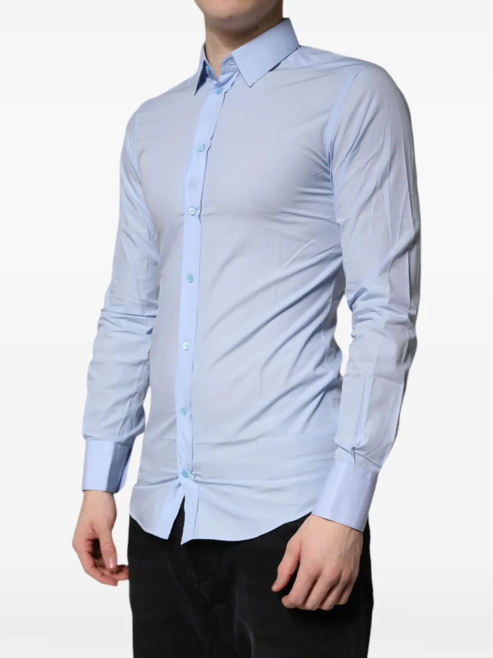 Dolce & Gabbana Gold slim-fit overhemd Blauw