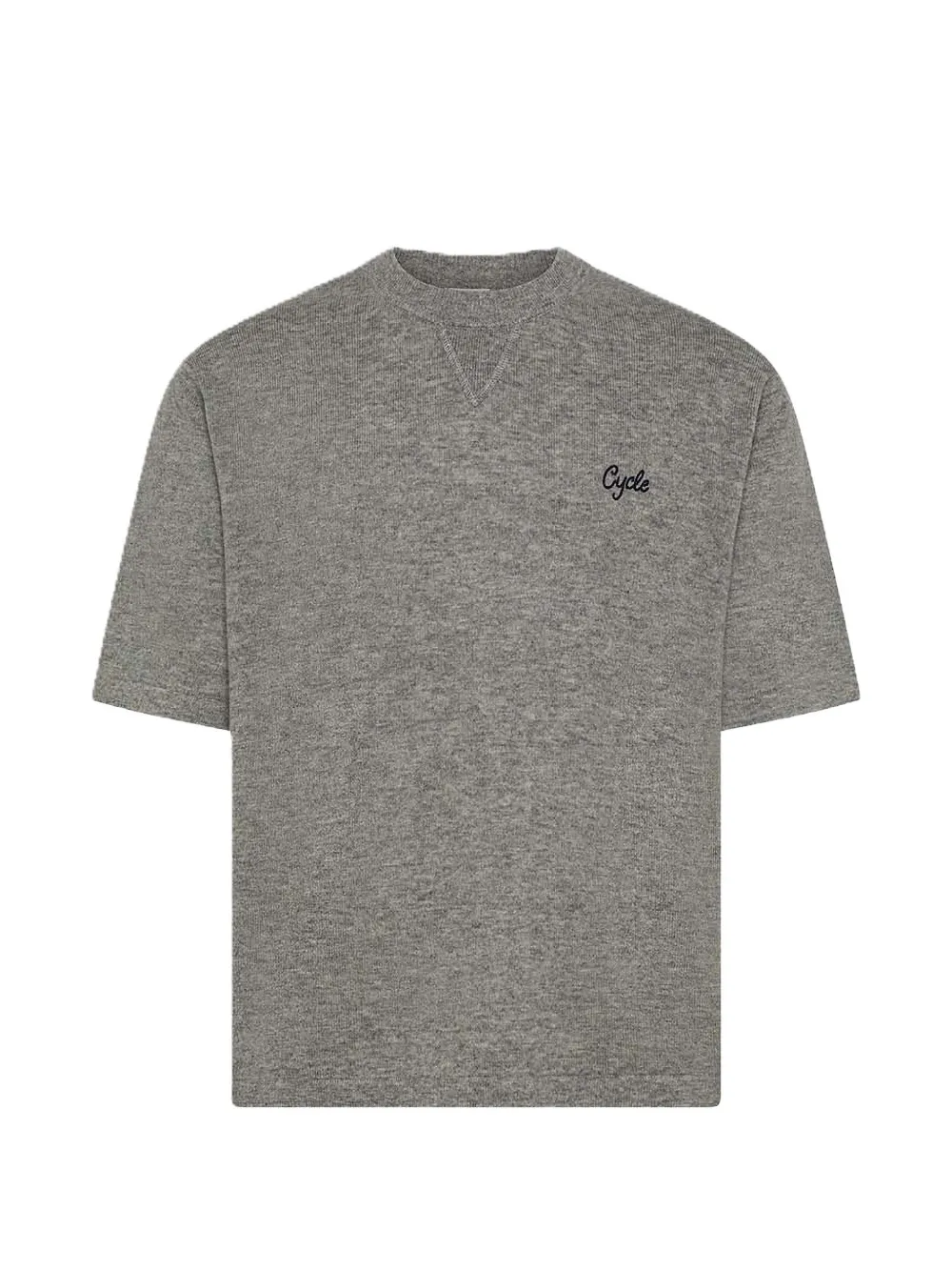 Cycle Gino Logo-embroidered T-shirt In Gray