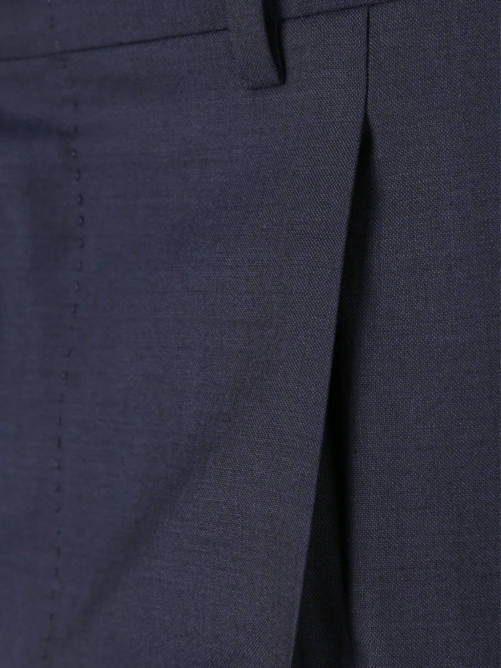 Canali Wollen plooibroek Blauw