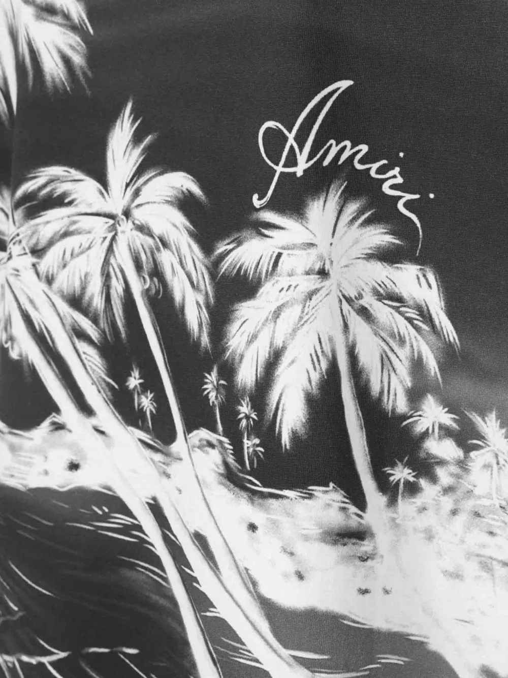 AMIRI T-shirt met palmboomprint Zwart