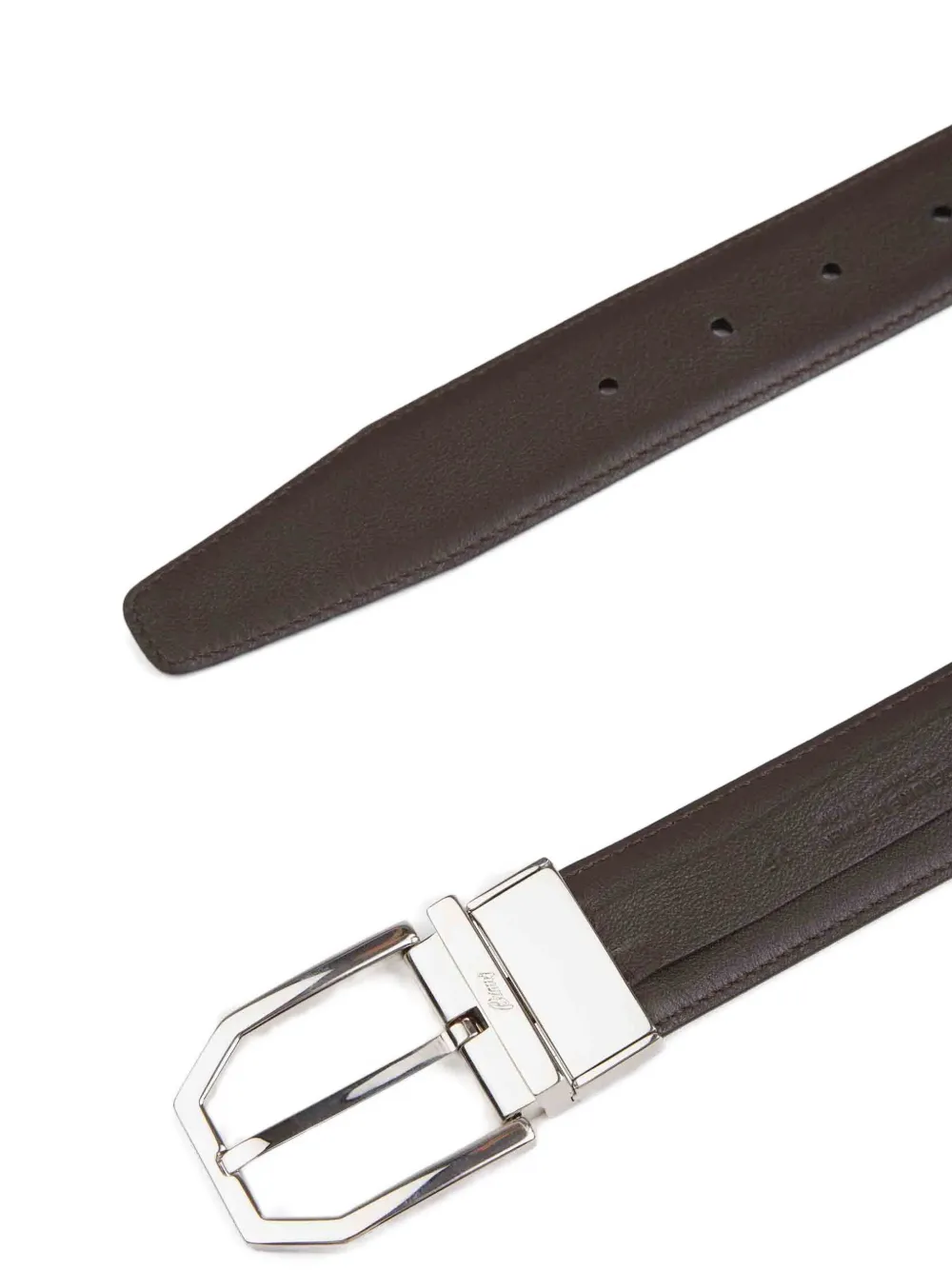 Brioni Omkeerbare leren riem Zwart