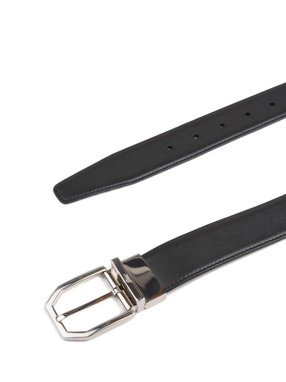 Brioni Omkeerbare leren riem Zwart