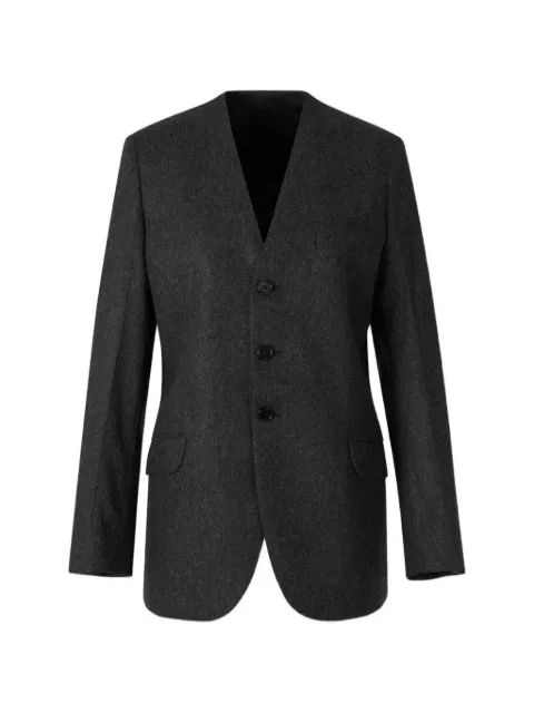 Jil Sander collarless button-up jacket