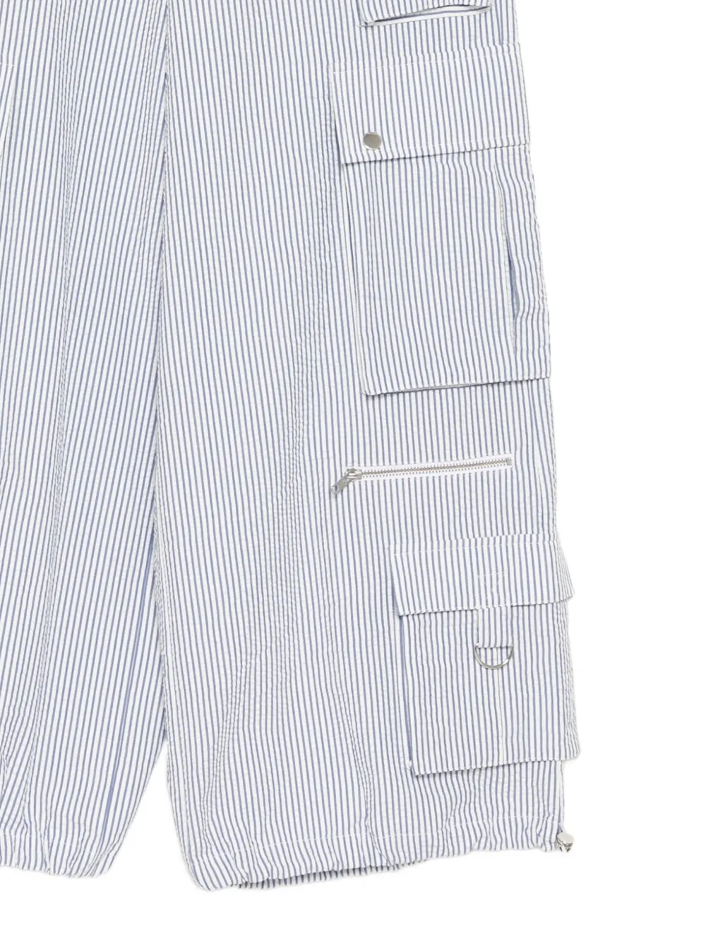 Cynthia Rowley Millie seersucker cargo broek Blauw