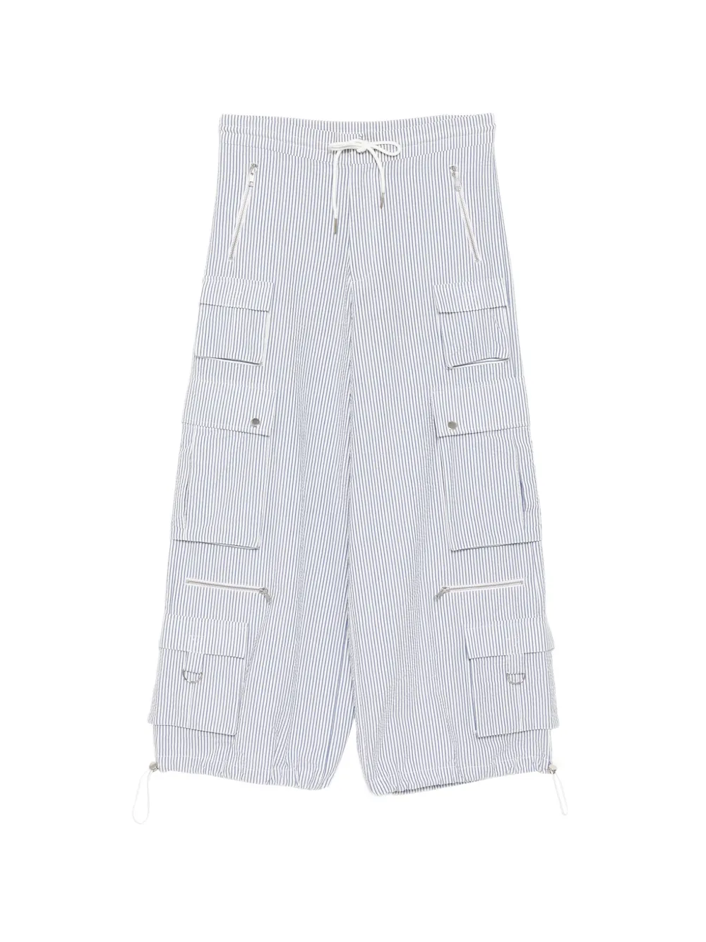 Cynthia Rowley Millie seersucker cargo pants - Blu