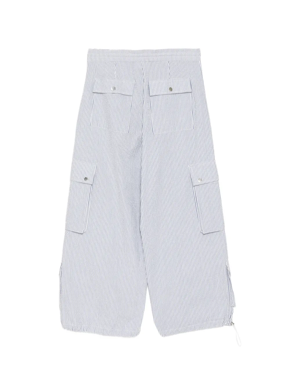 Cynthia Rowley Millie seersucker cargo broek Blauw