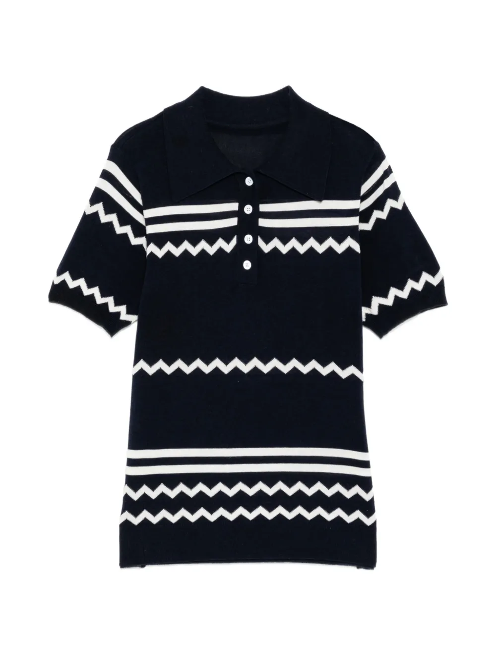 Cynthia Rowley Polo crop Ziggy - Blu