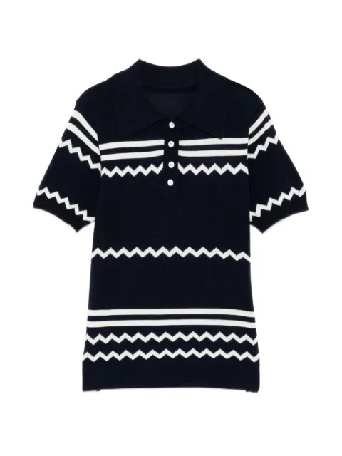 Cynthia Rowley Ziggy cropped poloshirt