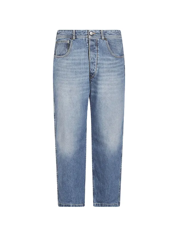 Maison Margiela バックル ストレートジーンズ | ブルー | FARFETCH JP