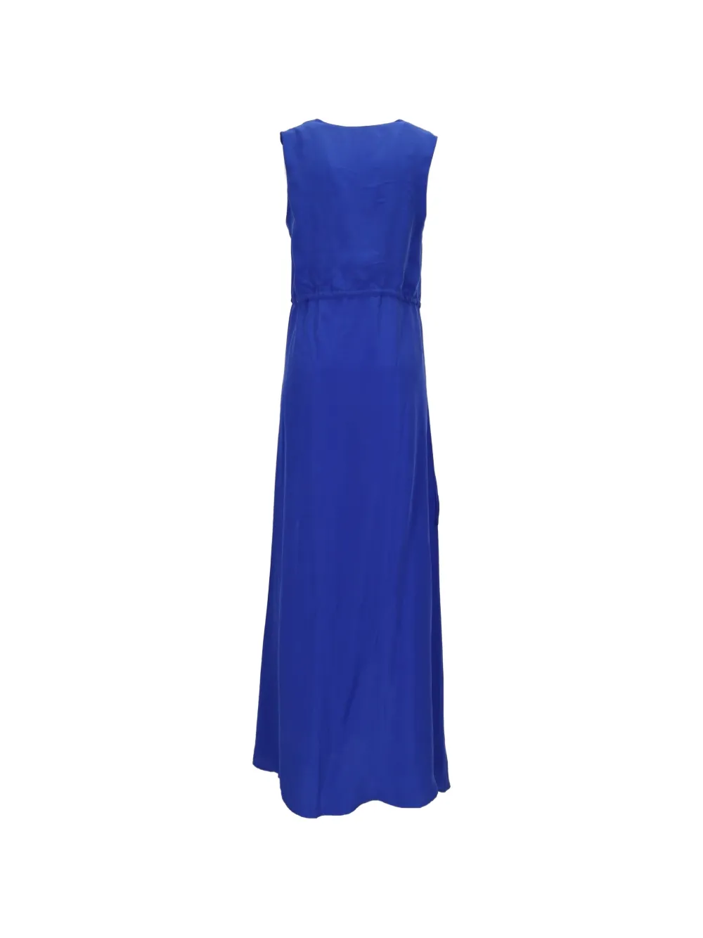 P.A.R.O.S.H. Zijden maxi-jurk met V-hals Blauw
