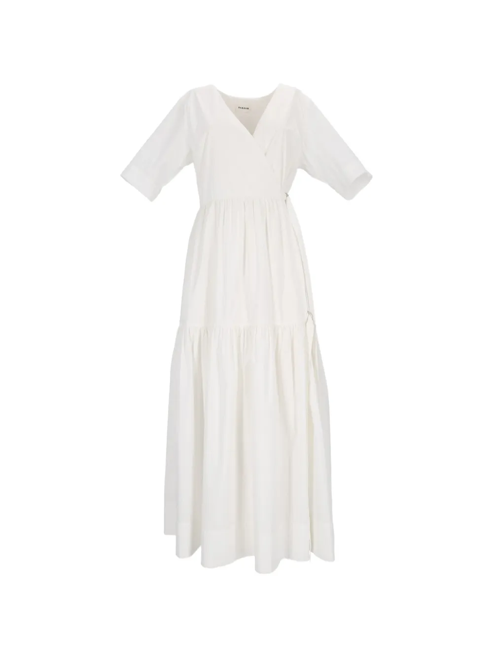 P.A.R.O.S.H. tiered wrap maxi dress - Bianco