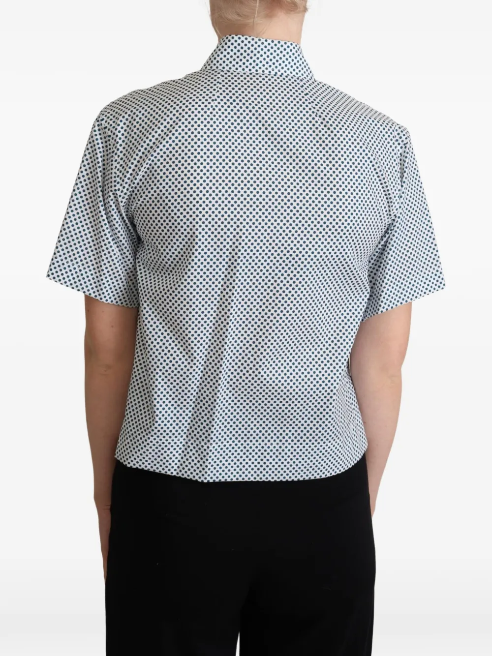 Dolce & Gabbana Shirt met korte mouwen en stippen Wit