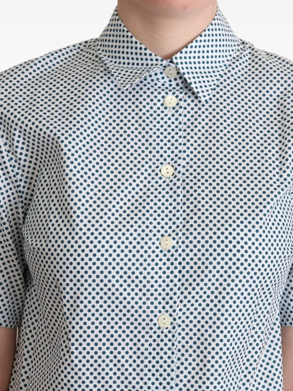 Dolce & Gabbana Shirt met korte mouwen en stippen Wit