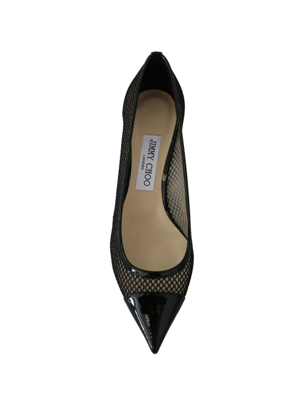 Jimmy Choo Lance mesh-panel pumps Wit