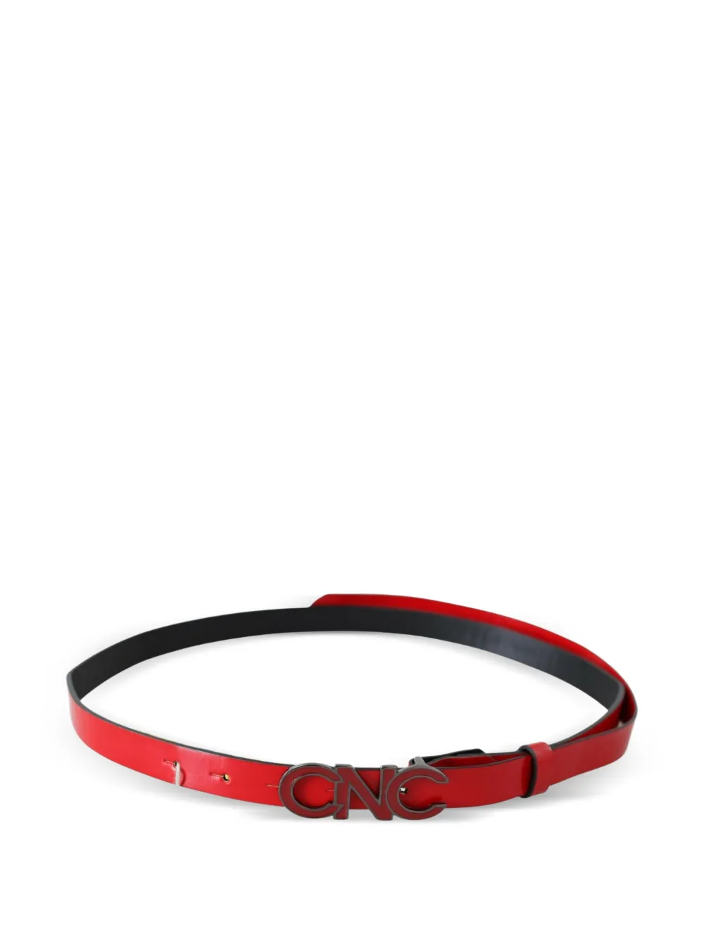 Costume National CNC leren riem met logo Rood