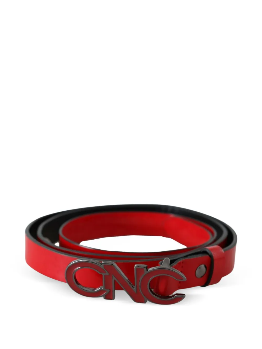 Costume National CNC logo leather belt - Rosso