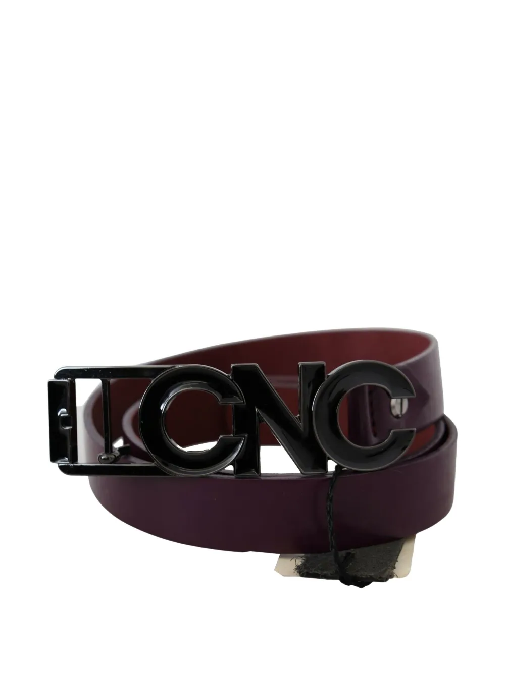 Costume National Cintura in pelle con logo - Marrone