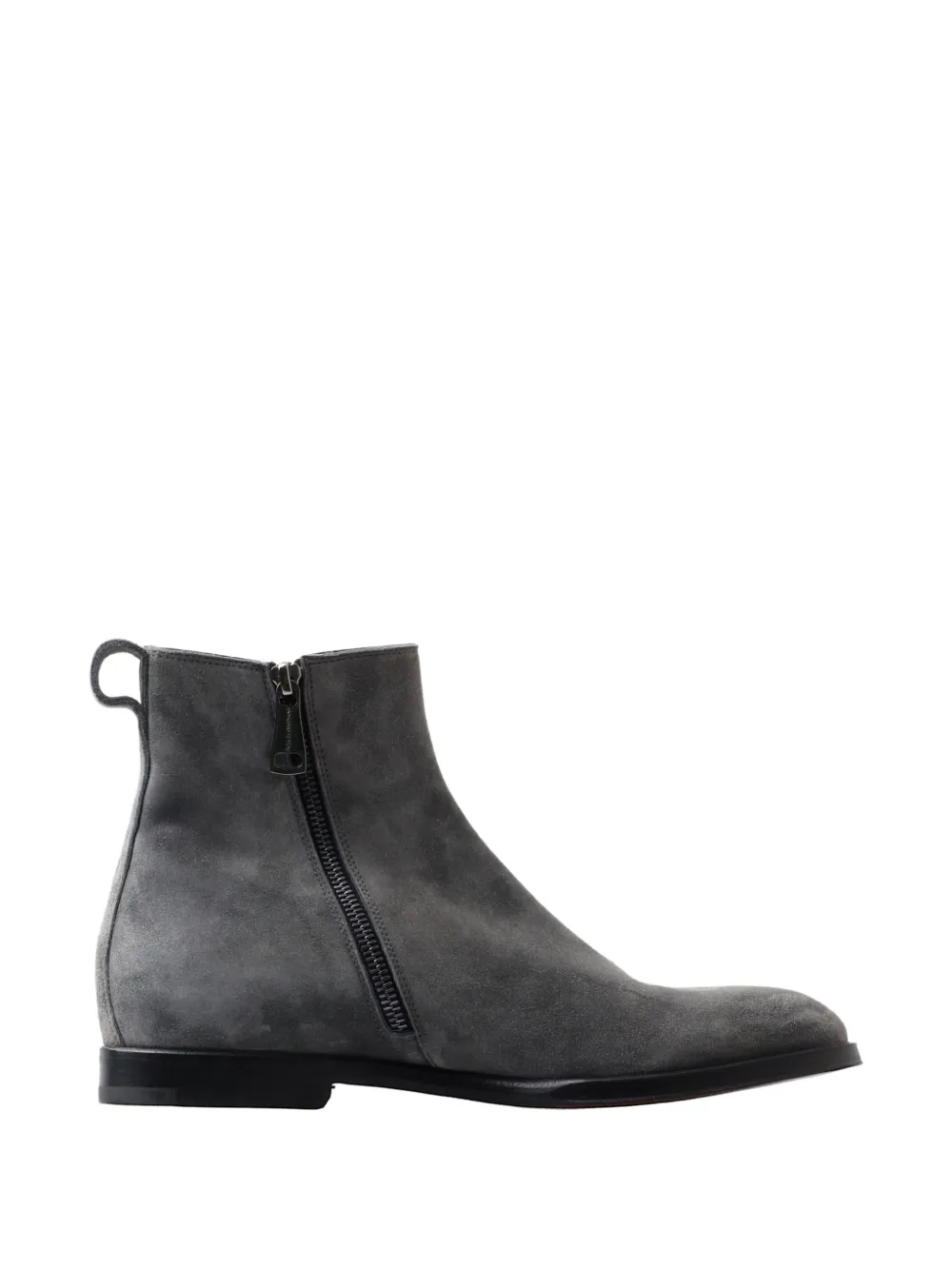 Dolce & Gabbana suede zip-up ankle boots Grijs