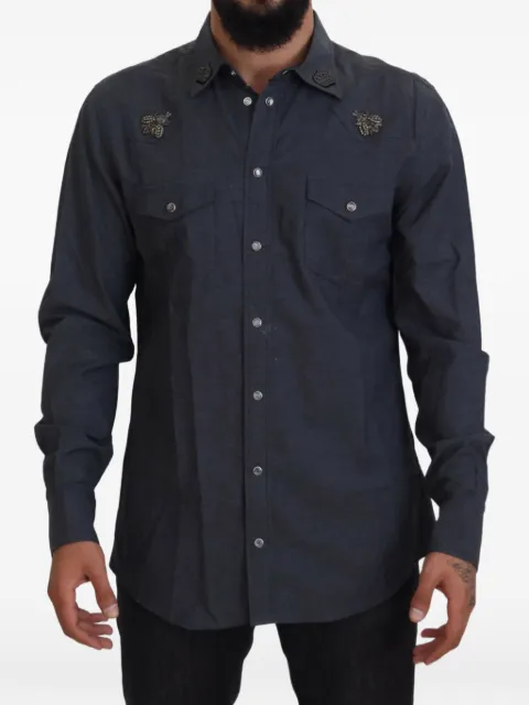 Dolce & Gabbana camisa con detalles de Bee en cristal