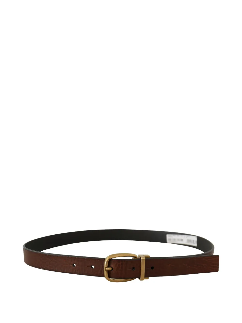 Dolce & Gabbana grainy leather belt - Marrone