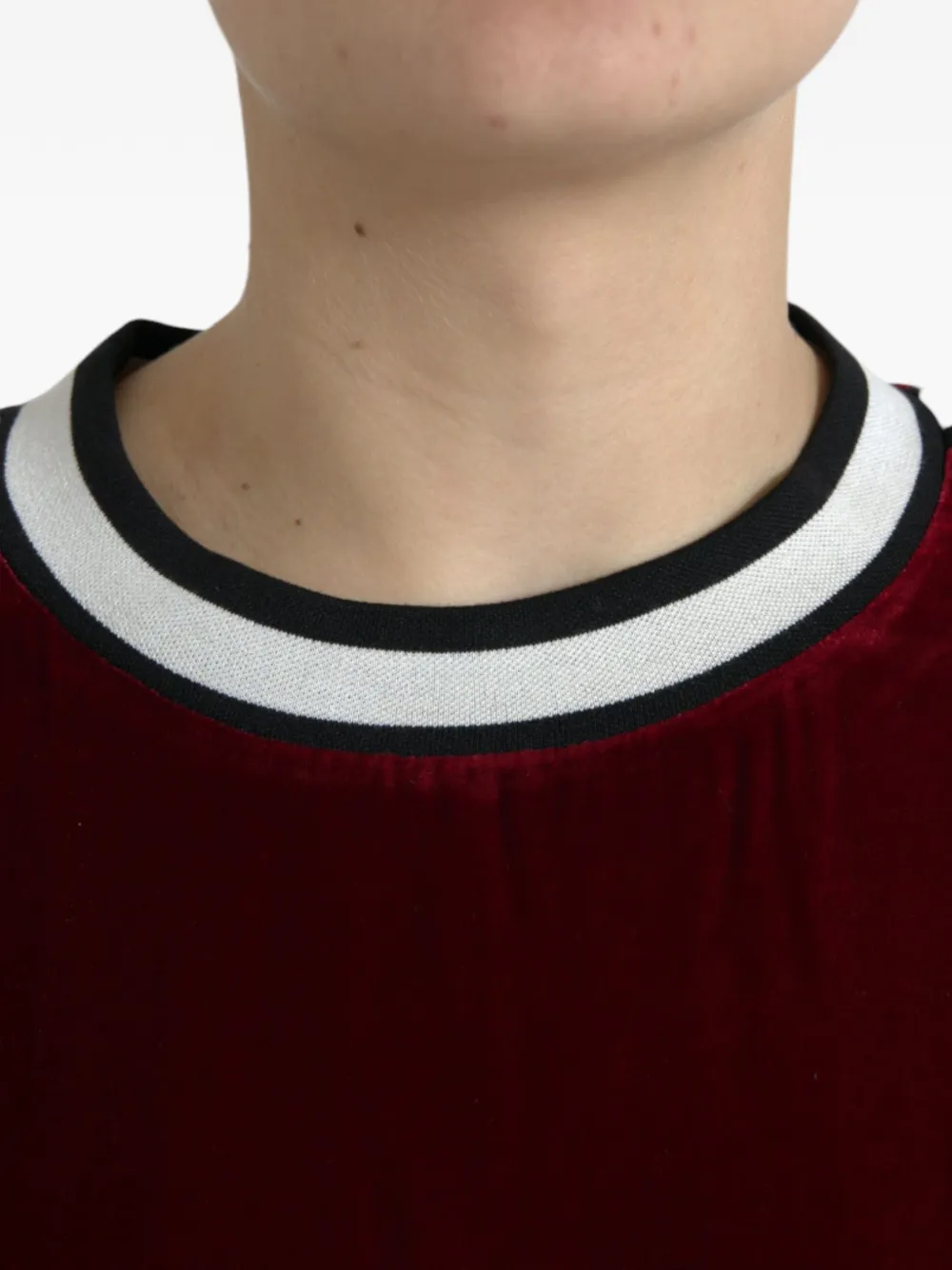 Dolce & Gabbana Fluwelen trui Rood